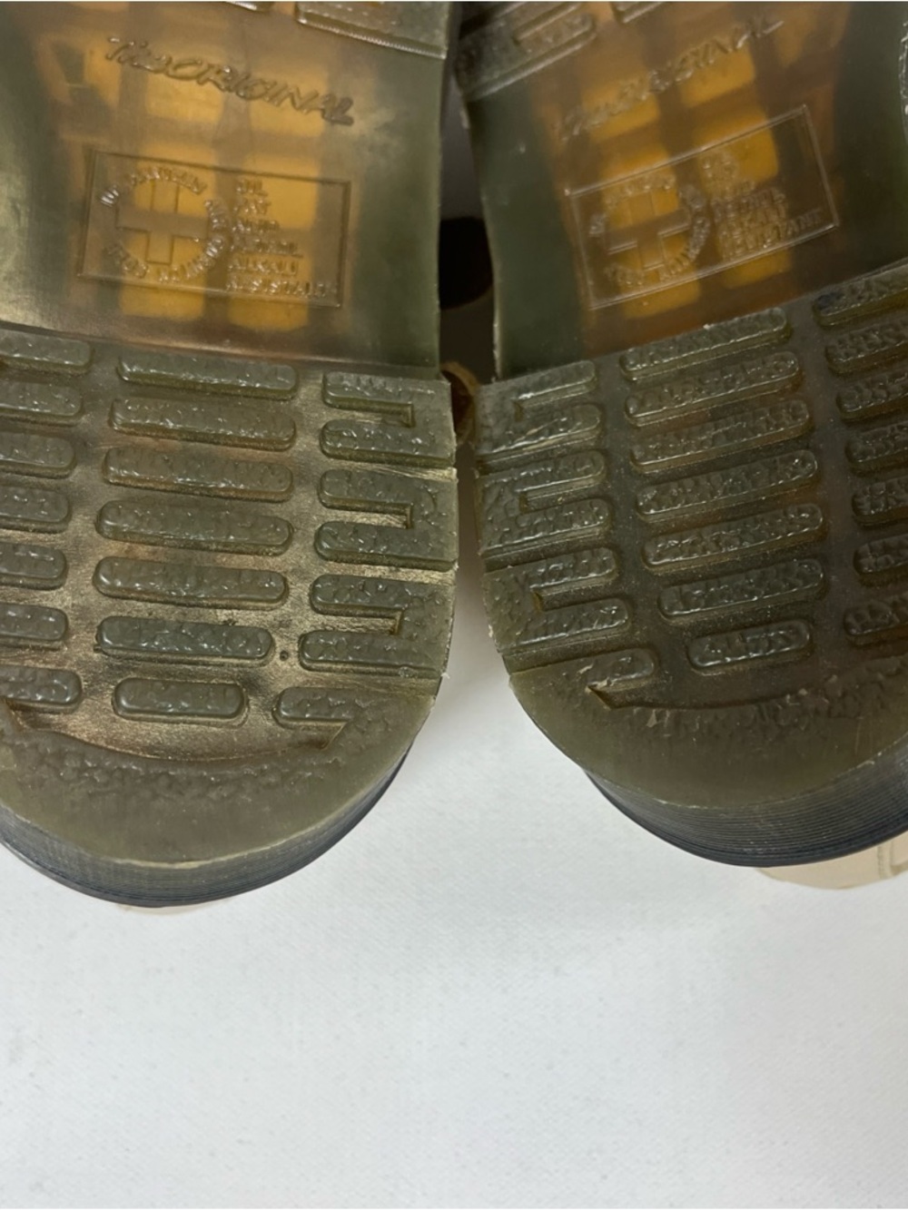 SOLD Dr. Martens Mary Jane 8065 Shoes Leather Buckle Flats Perforated Beige Wome - Picture 15 of 16